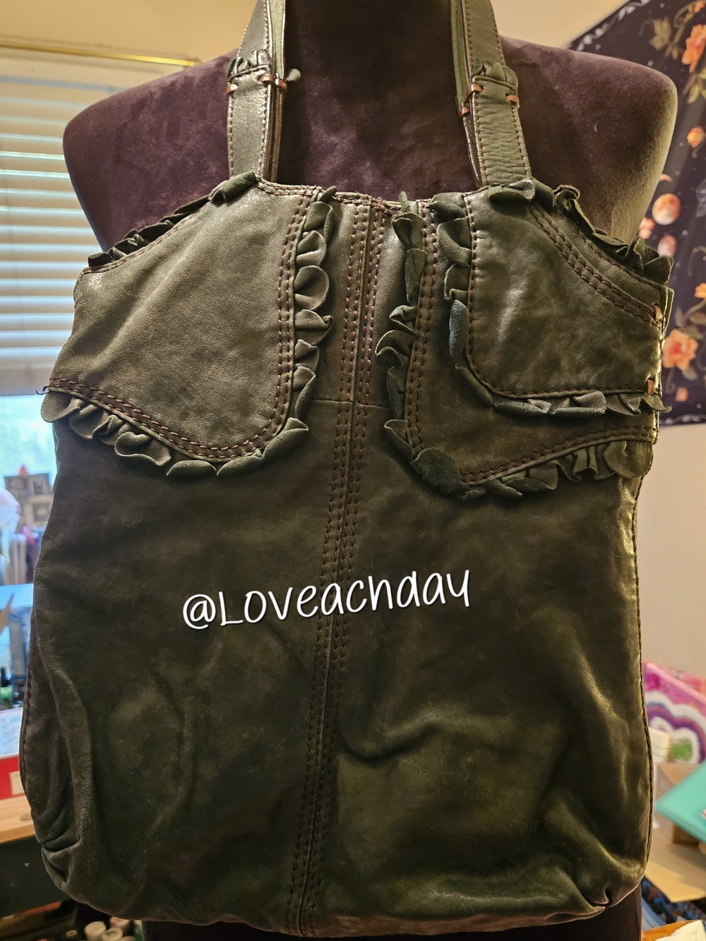 Vintage✨️Lucky Brand "Rockin Ruffles" Hobo Shoulder Tote